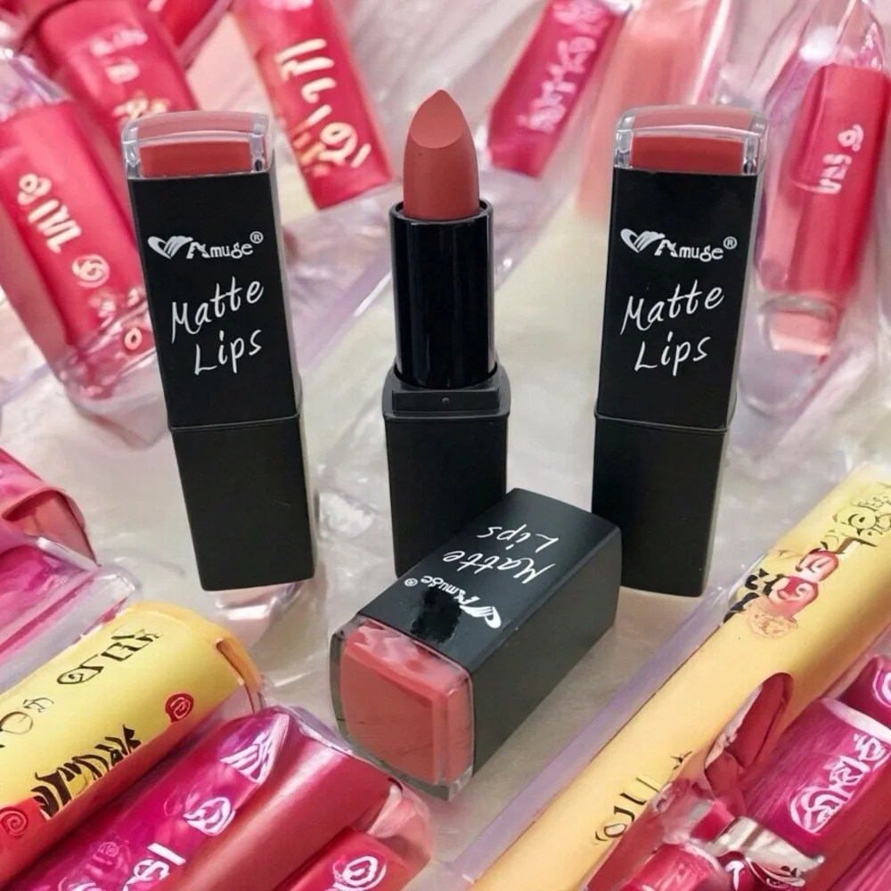 🆕3pcs Amuse Matte Lips Lipstick